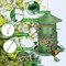 Wild Bird Feeder Squirrel-Proof Chew-Proof Metal Bird Seed Feeder Outdoor Hanging Bird Feeder With 360° Circular Perches Water Cups For Yard Garden Patio